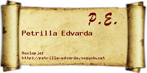 Petrilla Edvarda névjegykártya